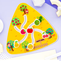 Wooden Logic Maze Board Game for Toddlers - Educational Shape, Number, Animal, and Vehicle Puzzles