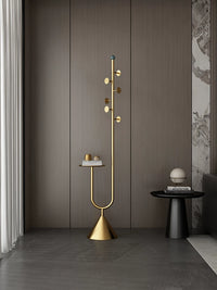 Italian Minimalist Garment Rack with Solid Base for Bedroom Entryway