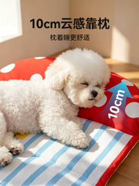 Pet Cooling Mat for Cats and Dogs, Foldable Summer Ice Pad with Pillow, Universal for All Seasons
