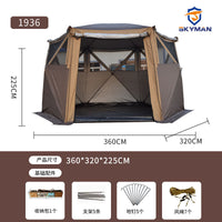 Automatic Pop-Up Hexagonal Camping Tent for Outdoor Family Adventures