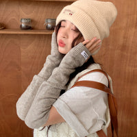 Women's Half-Finger Touchscreen Gloves with Extended Arm Warmers for Cycling and Cold Weather