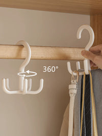 Multi-functional Rotating 5-Claw Hanger for Wardrobe Organization, Belts, Ties, Scarves, and Bags