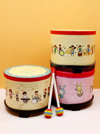 Orff Percussion Instrument Floor Drum Set for Kids, Kindergarten Performance Drum
