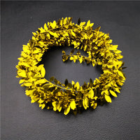 Metallic Artificial Leaf Garland for DIY Crafts and Floral Arrangements