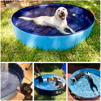 Foldable PVC Pet Bathing Pool for Dogs and Cats, Portable Outdoor Kiddie Pool