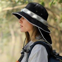 Women's Summer Sun Protection Hat with Neck Flap - Lightweight Breathable Fisherman Hiking Sun Hat