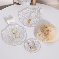 Irregular Glass Jewelry Tray for Display and Photography Props