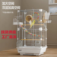 Large Acrylic Bird Cage for Parakeets Cockatiels Lovebirds Finches