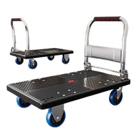 Foldable Platform Cart with Silent Wheels for Moving and Hauling