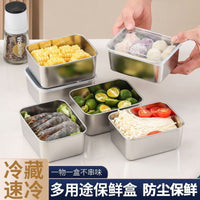 Stainless Steel Food Storage Container with Lid for Refrigerator, Lunch Box, Bento, Picnic