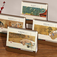 2026 Year of the Horse Desk Calendar with Traditional Chinese Themes for Office and Home Decor