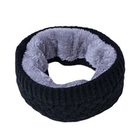 Unisex Winter Knit Neck Warmer - Thickened Fleece Lined Neck Gaiter for Cold Weather