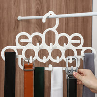 Multi-functional Scarf Hanger Organizer for Ties, Silk Scarves, Belts, and Stockings