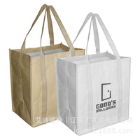 Kraft Paper Gift Bags with Non-Woven Lining, No Gusset, Customizable Logo