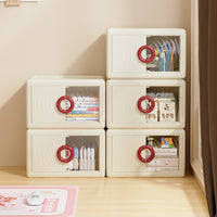 Stackable Waterproof Magnetic Storage Cabinet with Lid for Kitchen and Desktop