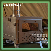 Portable Folding Titanium Alloy Outdoor BBQ Grill and Fire Pit