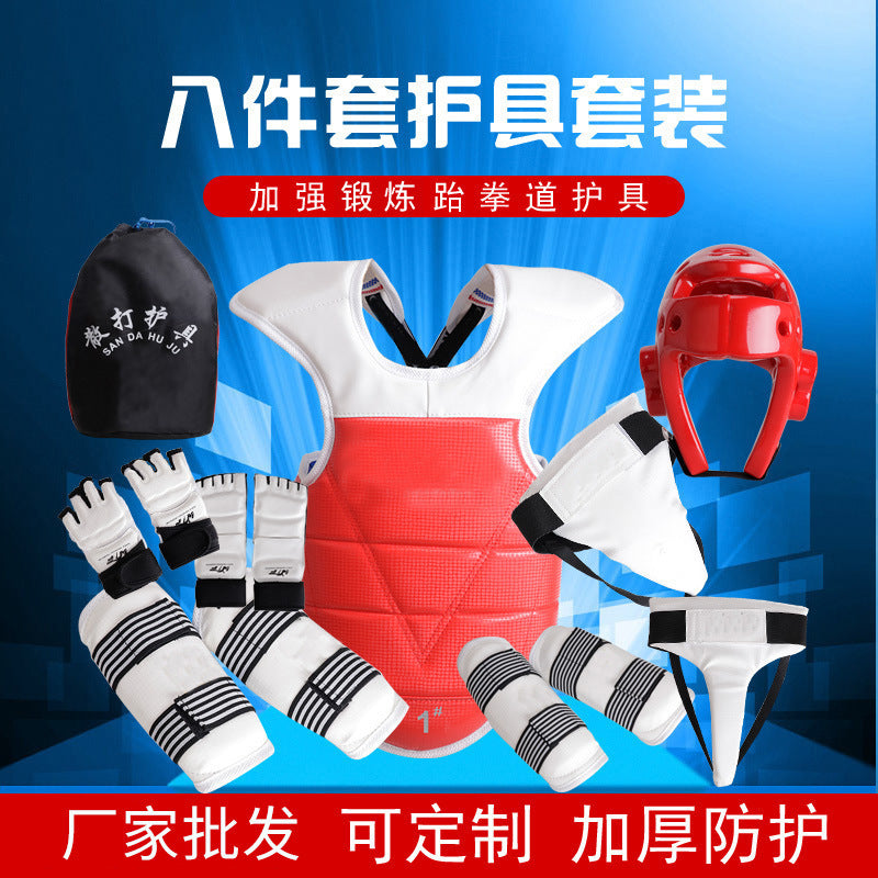 Taekwondo Protective Gear Set for Kids and Adults - Chest Guard, Leg Guards, and More for Combat Training