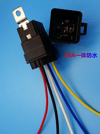 Automotive Waterproof Relay 12V/24V 40A/80A for Headlights, AC, Fan, Horn with Wired Socket