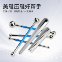 Tile Grout Removal and Finishing Tool Kit with Steel Ball Press