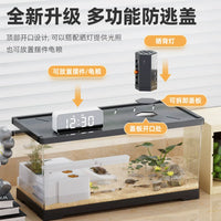 Acrylic Turtle Tank with Basking Platform, Ecological Landscape, Bottom Drainage, Complete Kit