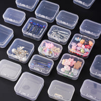 DIY Bead Storage Box with Small Compartments, Portable Transparent Plastic Organizer for Craft Parts