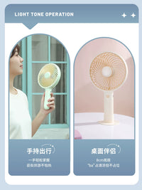 6-inch USB Rechargeable Handheld Mini Fan with Stand, Quiet Portable Desk Fan for Office, Home, and Outdoor Use