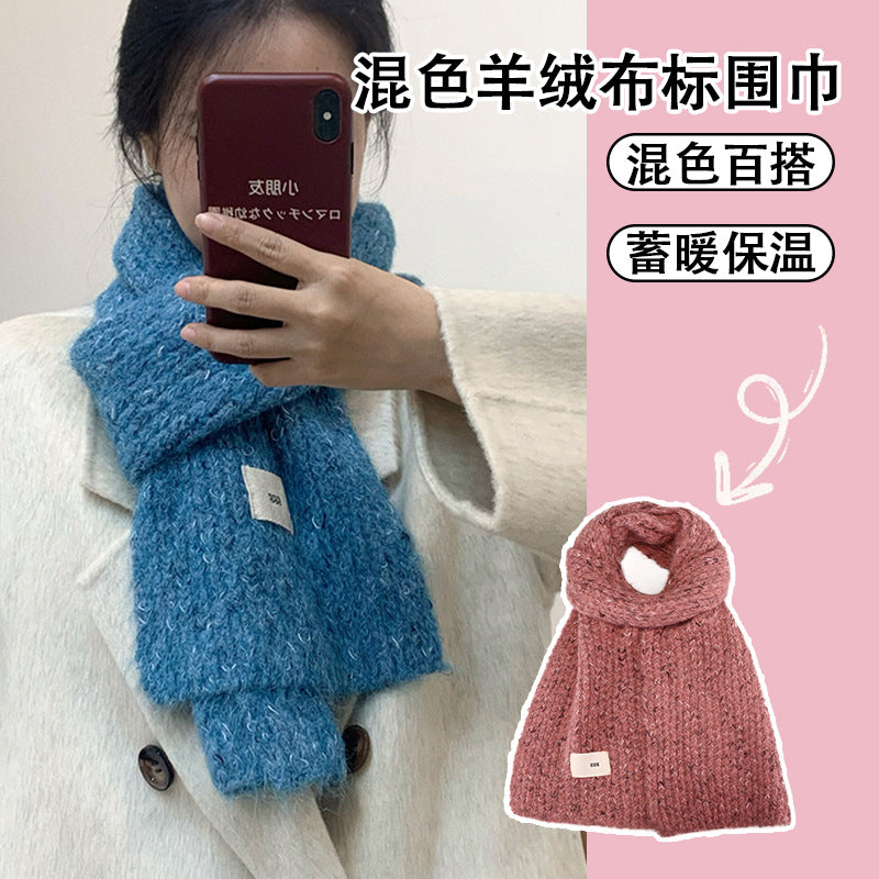 Soft Knit Cashmere Blend Scarf for Women, Winter Warmth and Style