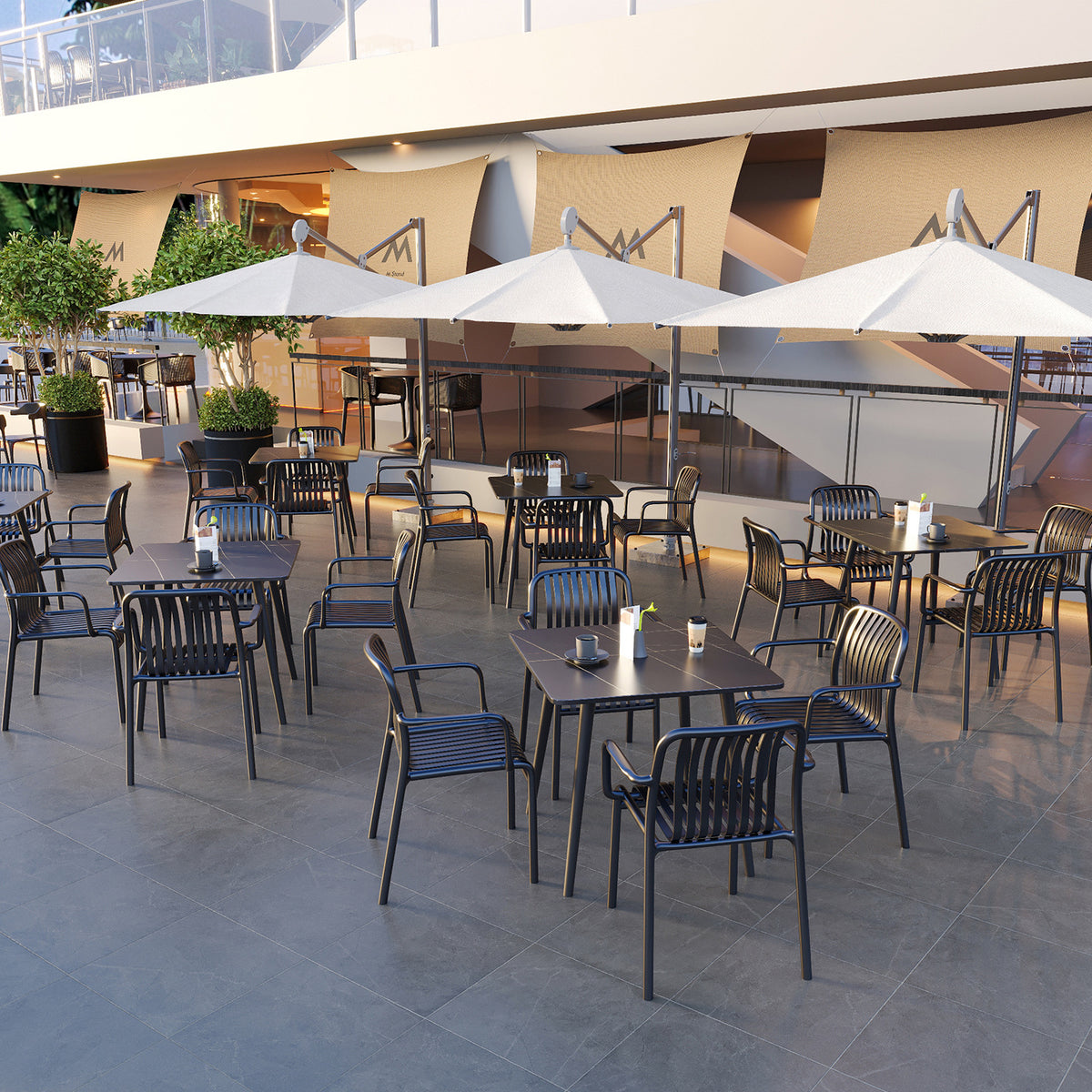 Outdoor Bistro Table and Chair Set for Cafe Patio Balcony