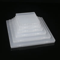 Clear PP Plastic Storage Box with Hinged Lid for Small Parts, Electronics, Hardware, and Accessories