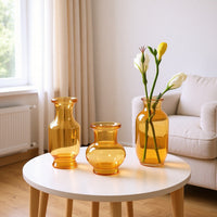 European Style Light Luxury Glass Vase Set for Hydroponic Plants and Fresh Flowers