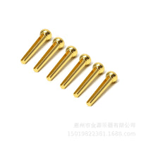 Acoustic Guitar Brass Bridge Pins Set for Folk Guitars