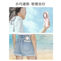 Portable USB Rechargeable Neck Fan with Foldable Stand for Desk and Outdoor Use