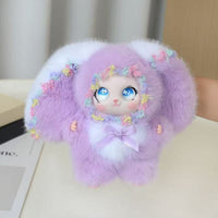 Plush Big-Eared Bunny Keychain Pendant for Bags and Gifts
