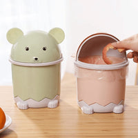 Mini Desktop Trash Can with Lid - Odor-Proof Waste Bin for Home, Office, Car, Bedroom