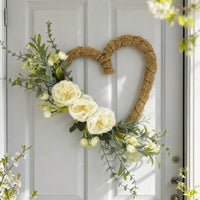 Valentine's Day Heart Wreath for Front Door Decor