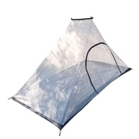 Portable 2-Person Outdoor Mesh Tent with Poles for Hiking and Camping, Insect-Proof