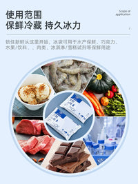Reusable Gel Ice Packs for Food Delivery and Outdoor Preservation, No Water Injection Needed
