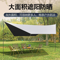Outdoor Camping Tarp Sunshade - Thickened Blackout UV Protection Portable Hexagonal Rainproof Canopy