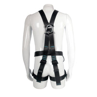 Full Body Safety Harness for Outdoor Rappelling, Mountaineering, Rock Climbing, and Electrician Work with Double Back D-Rings