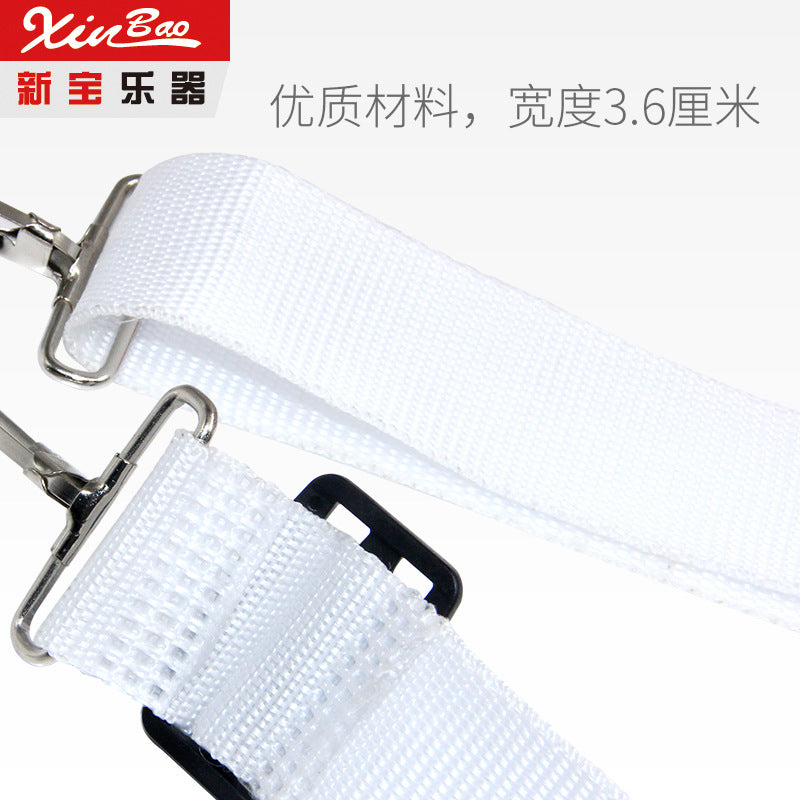 Xinbaole Percussion 3.6CM Wide Snare Drum Strap Red Shoulder Strap for Snare Drum Bass Drum Marching Drum Accessories