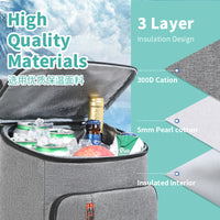 Oxford Cloth Insulated Backpack for Picnics and Food Delivery, Cooler Bag for Wine and Meals