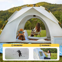 Automatic Pop-Up Camping Tent for 3-4 People, UV Protection & Insect Proof