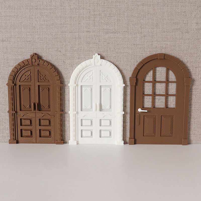 Miniature French Door Model for DIY Dollhouse Decor