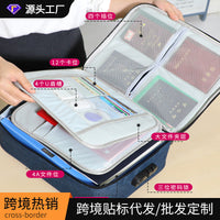 Multi-layer Document Organizer Bag with Lock for Travel and Home