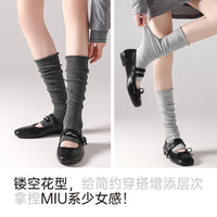 Women's Y2K Ballet Style Scrunch Leg Warmers Mid-Calf Footless Socks for Spring/Summer