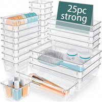 2026 Model B4301 TEMU Export Plastic Drawer Organizer Set for Office Desks