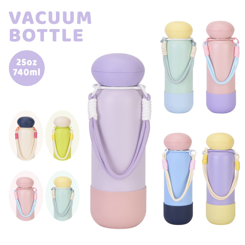 2026 New 25oz Large Capacity Stainless Steel Insulated Water Bottle with Portable Rope