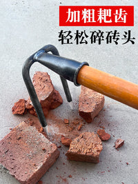Heavy-Duty Steel Garden Rake for Tilling and Loosening Soil