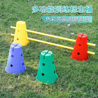 Kids Agility Training Cones Set, Sensory Integration Obstacle Course Barrels with Holes for Sports & Outdoor Play