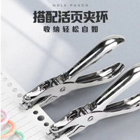 Mini Single Hole Puncher with Open Rings for Students and Office Use
